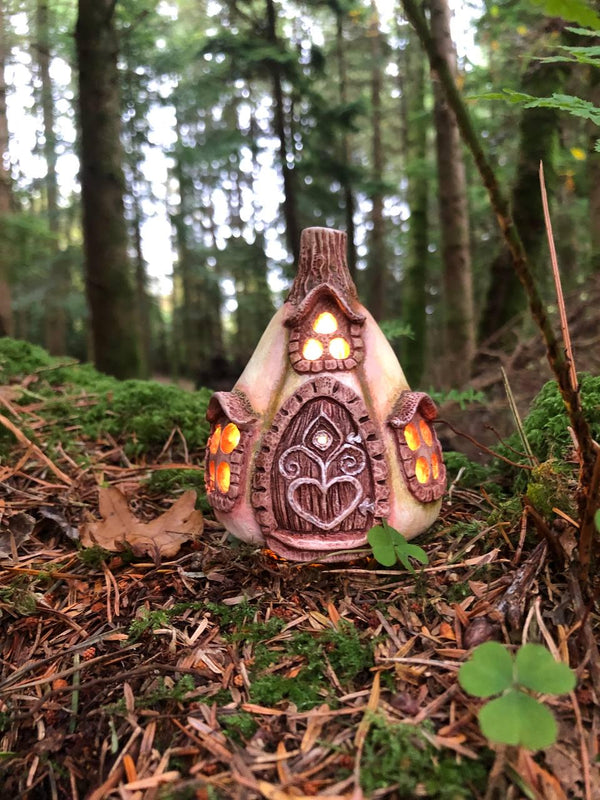 White Pumpkin Fairy House Lantern