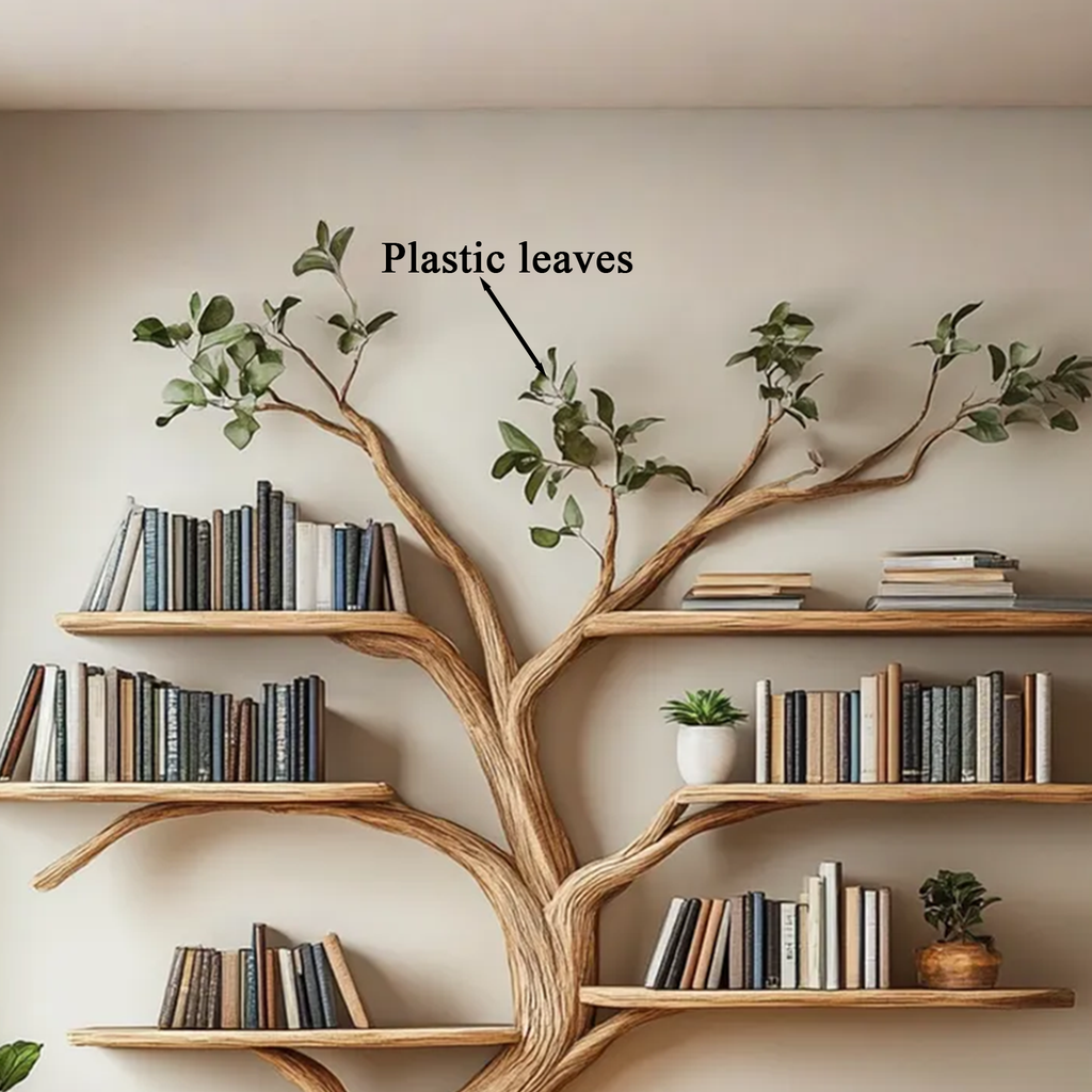 Driftwood Branch Floating Wall Shelf with Tree Design - view 6
