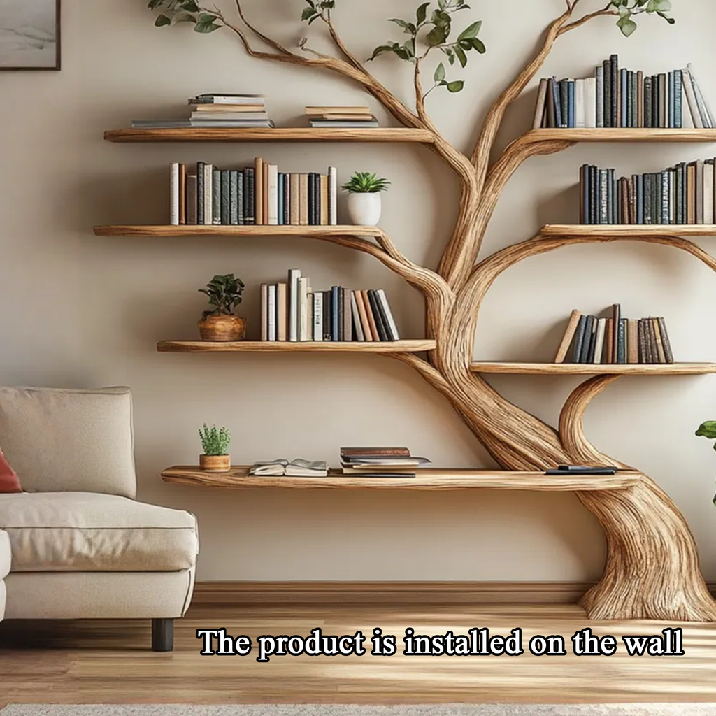 Driftwood Branch Floating Wall Shelf with Tree Design - view 7