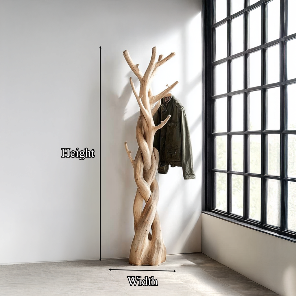 Driftwood Branch Tree Coat Rack for Bedroom or Closet - view 8