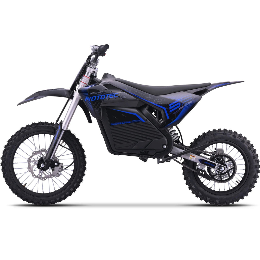 MotoTec 72v Pro Electric Dirt Bike 5000w Lithium Blue