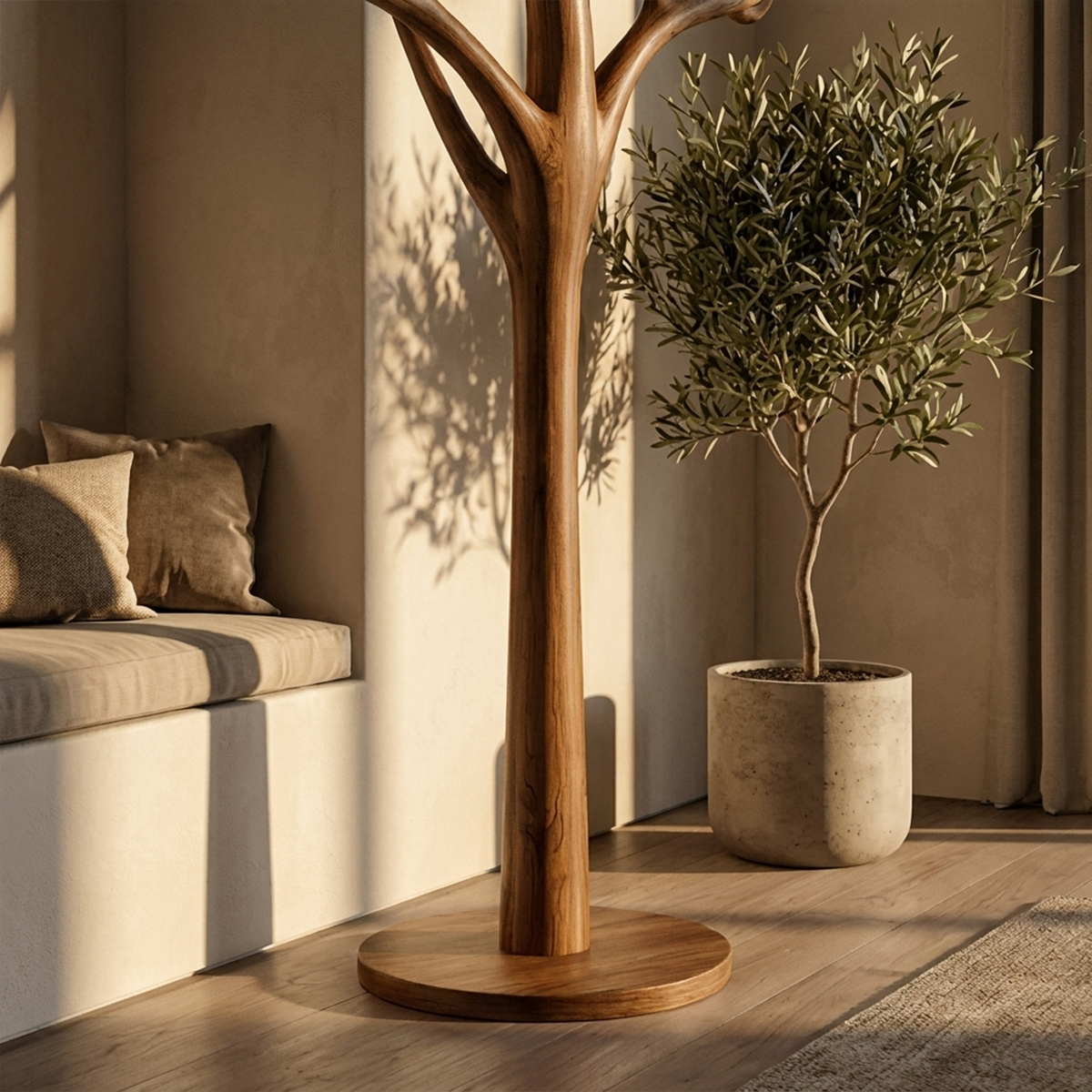 Rustic Driftwood Tree Coat Rack for Entryway and Mudroom - view 3