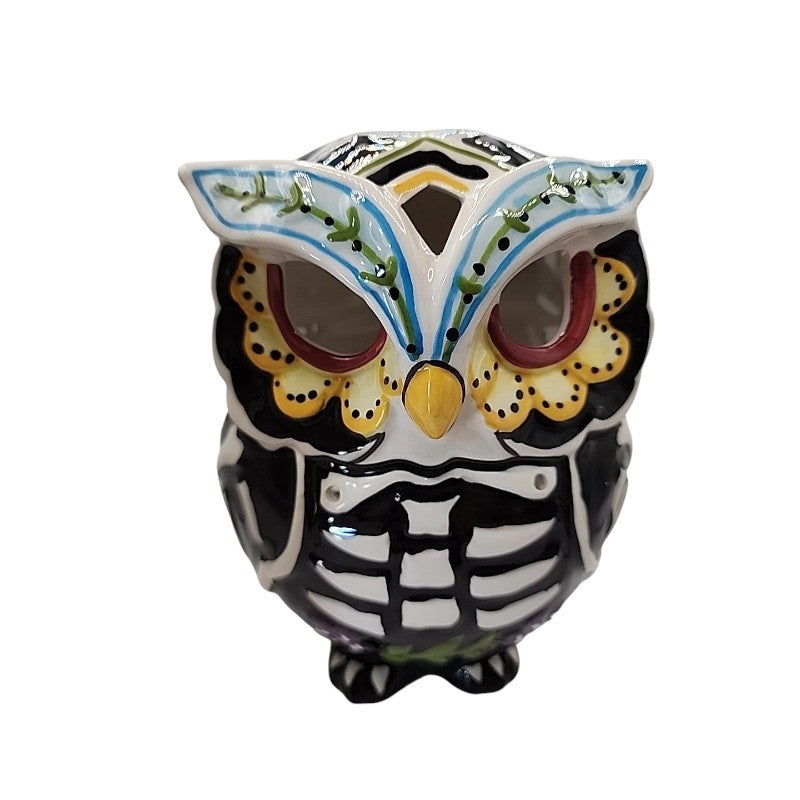Day of the Dead Owl Tealight Candle House - view 2
