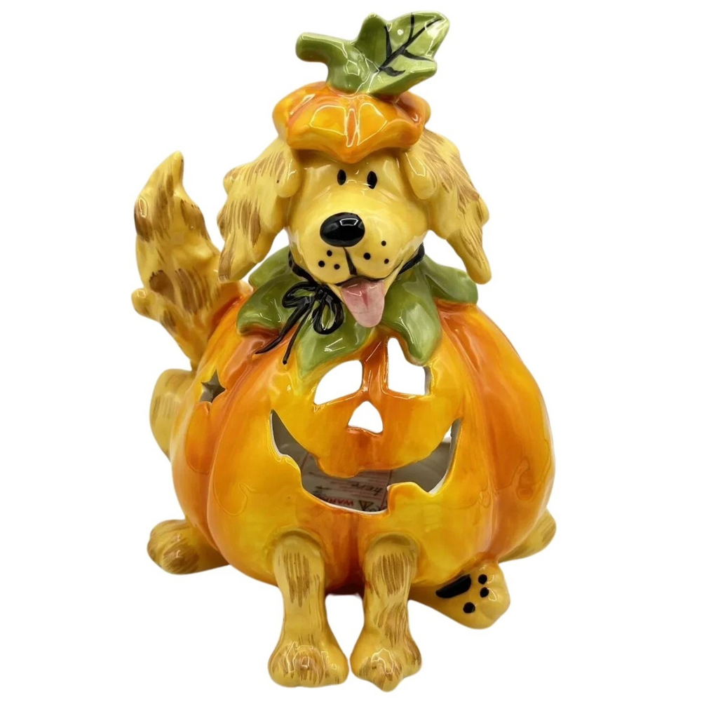 Jack-O-Lantern Pumpkin Dog Candle House - view 2