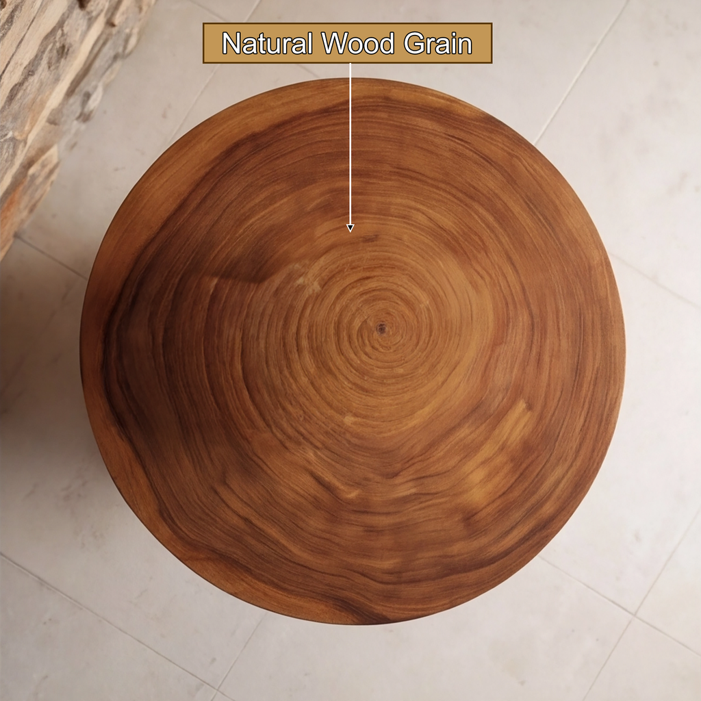 Elephant Carved Solid Hardwood Pedestal Stand with Round Top - view 5