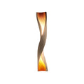 Sculpted Solid Wood Twisting Floor Lamp with Integrated LED in Natural Oak finish