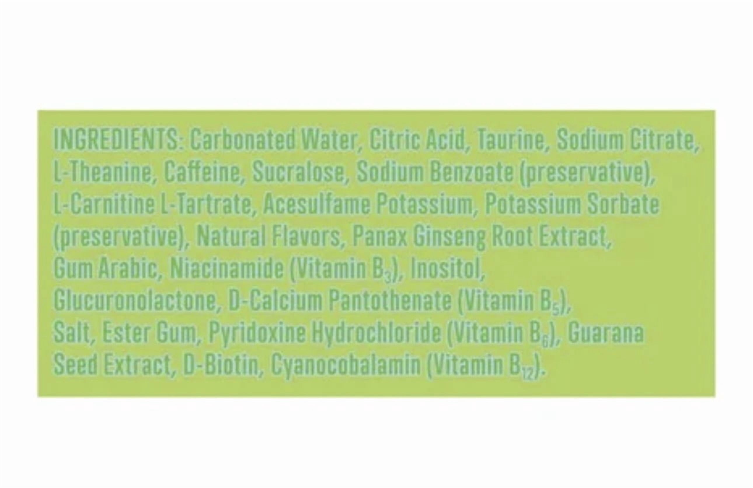 Energy Drink, Lime Slush Flavor, 12 Pack (12fl oz Cans), Sugar Free, Low Calories, 200mg Caffeine