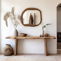 Solid Wood Entryway Console Table with Clean Lines