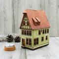 Green Timbered Town House Candle House