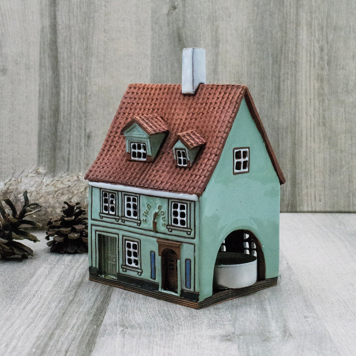 Turquoise Old Town House Candle House