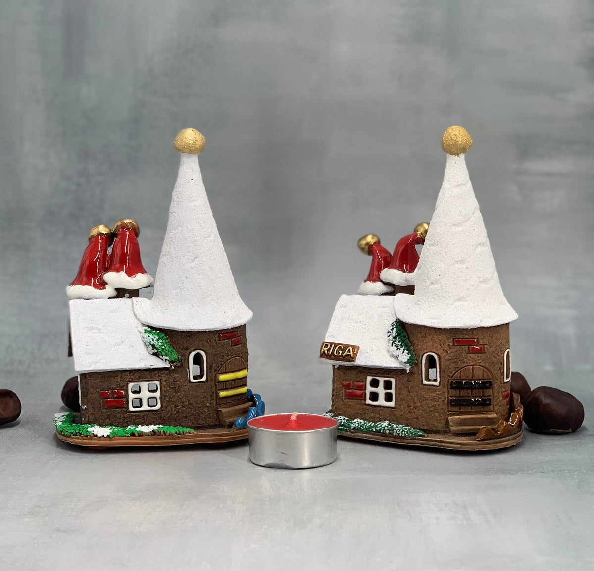 Snow Cap Winter Towers Candle House