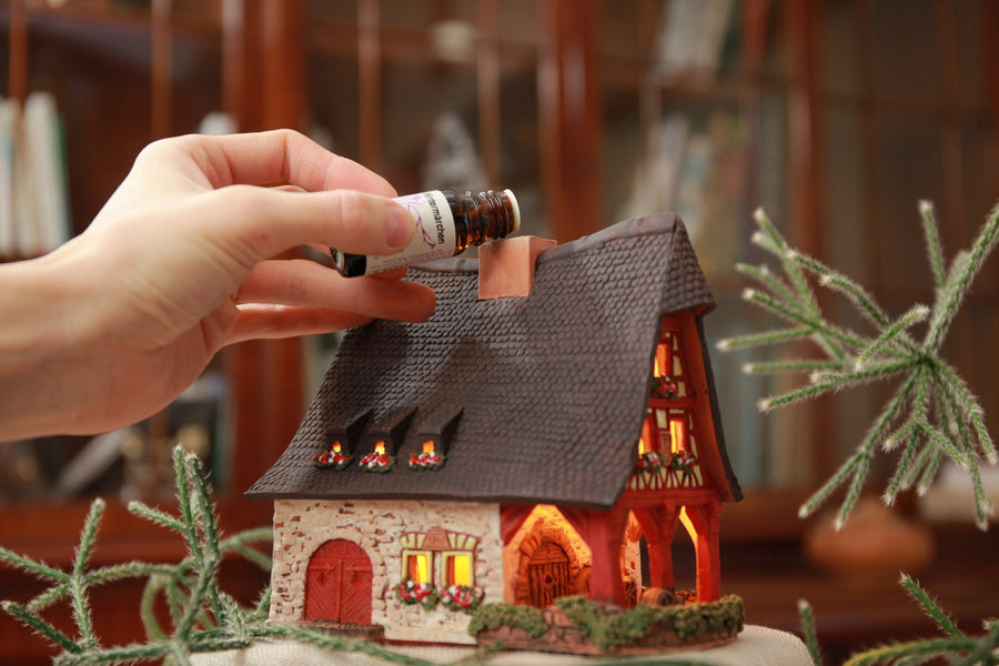 Ceramic candle house from Saffle's Goodies