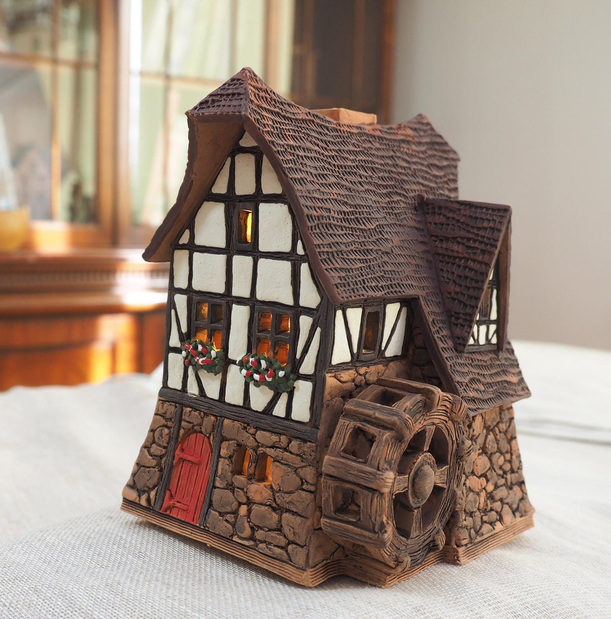 Water Mill Ceramic Candle House