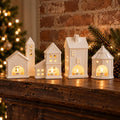 White Winter Village Tealight House