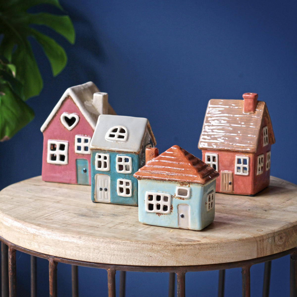 Pastel Cottage Tealight Houses