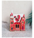 Red and Gold Christmas Chapel Candle House