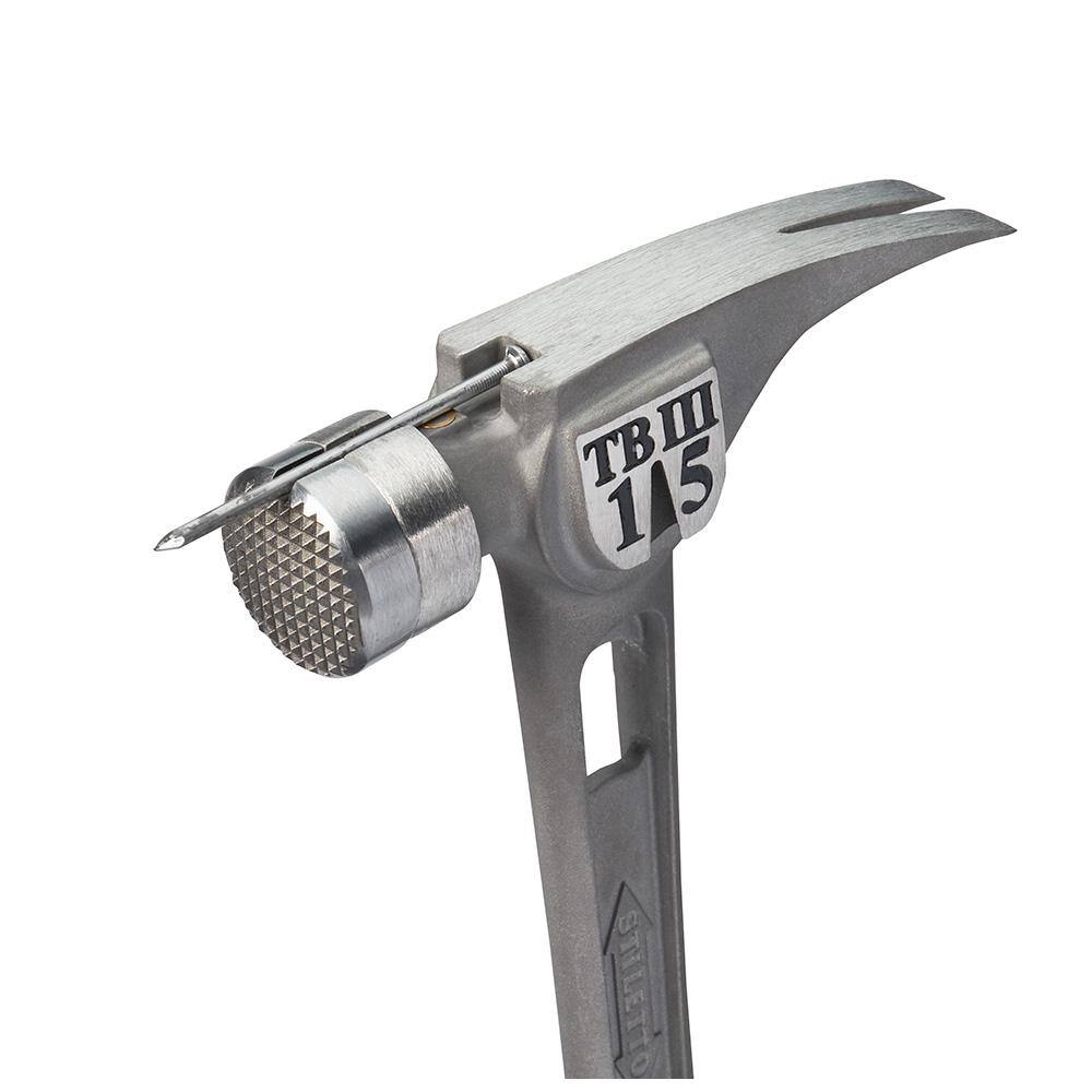 Stiletto TB3MC 15 oz Titanium Hammer with Curved Handle and Milled Face