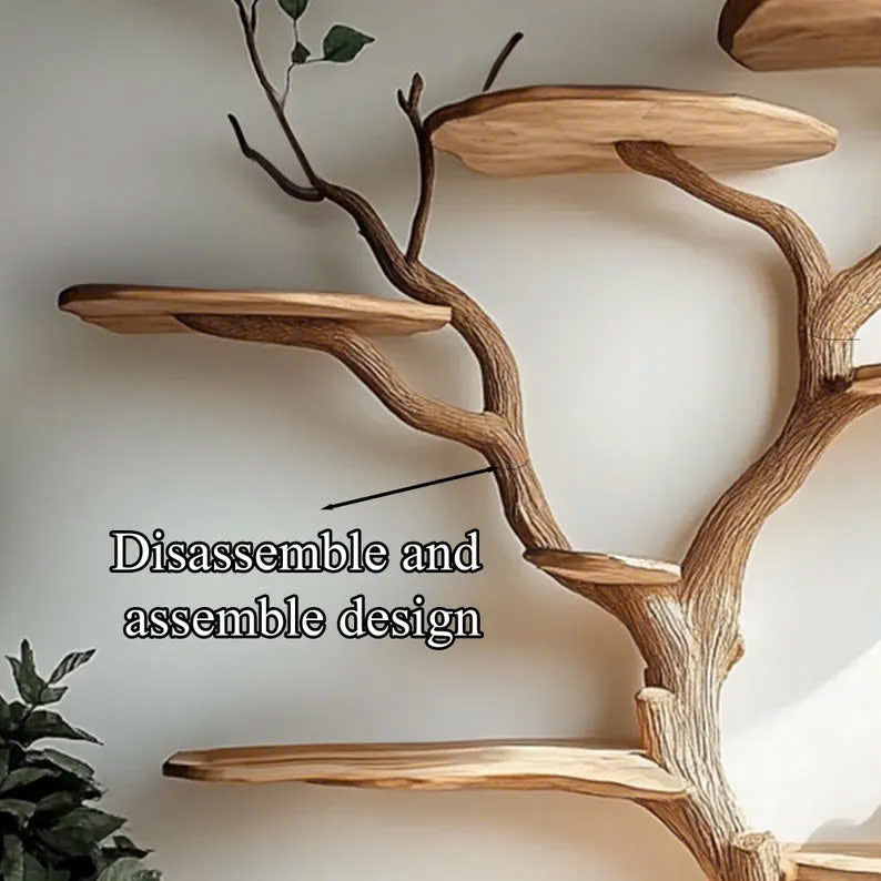 Handmade Large Wooden Cat Tree with Climbing Branches - view 3