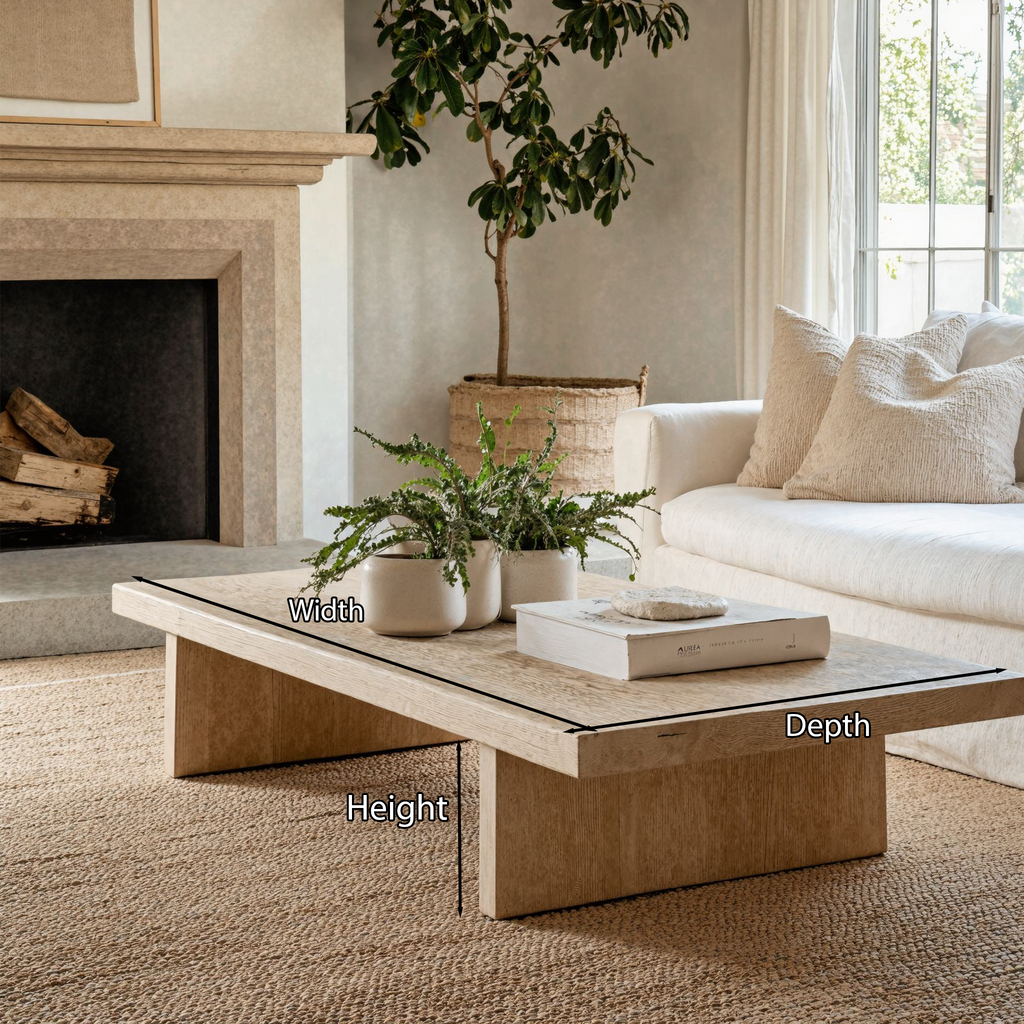 Live Edge Solid Wood Coffee Table with Natural Oil Finish - view 4
